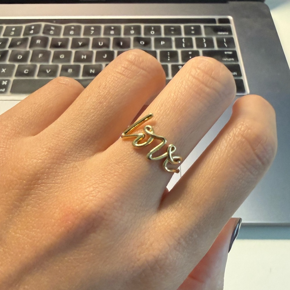 Tiffany gold love ring